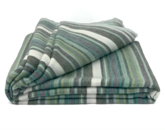 Green Stripe - Alpaca Blanket