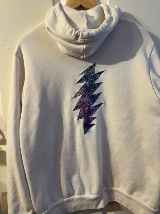 Stitched Hoodies - Batik stripes/Grateful Dead lightning bolt